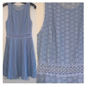 Francesca’s blue dress w/ see-through waist